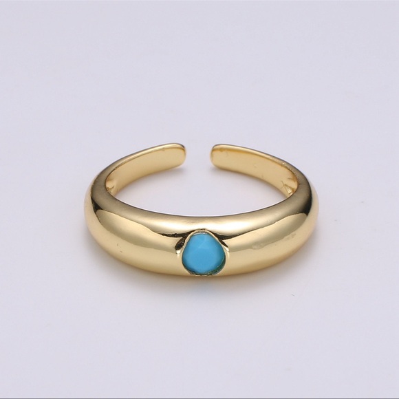 Cubic Adjustable Gold Band Ring - Picture 9 of 9
